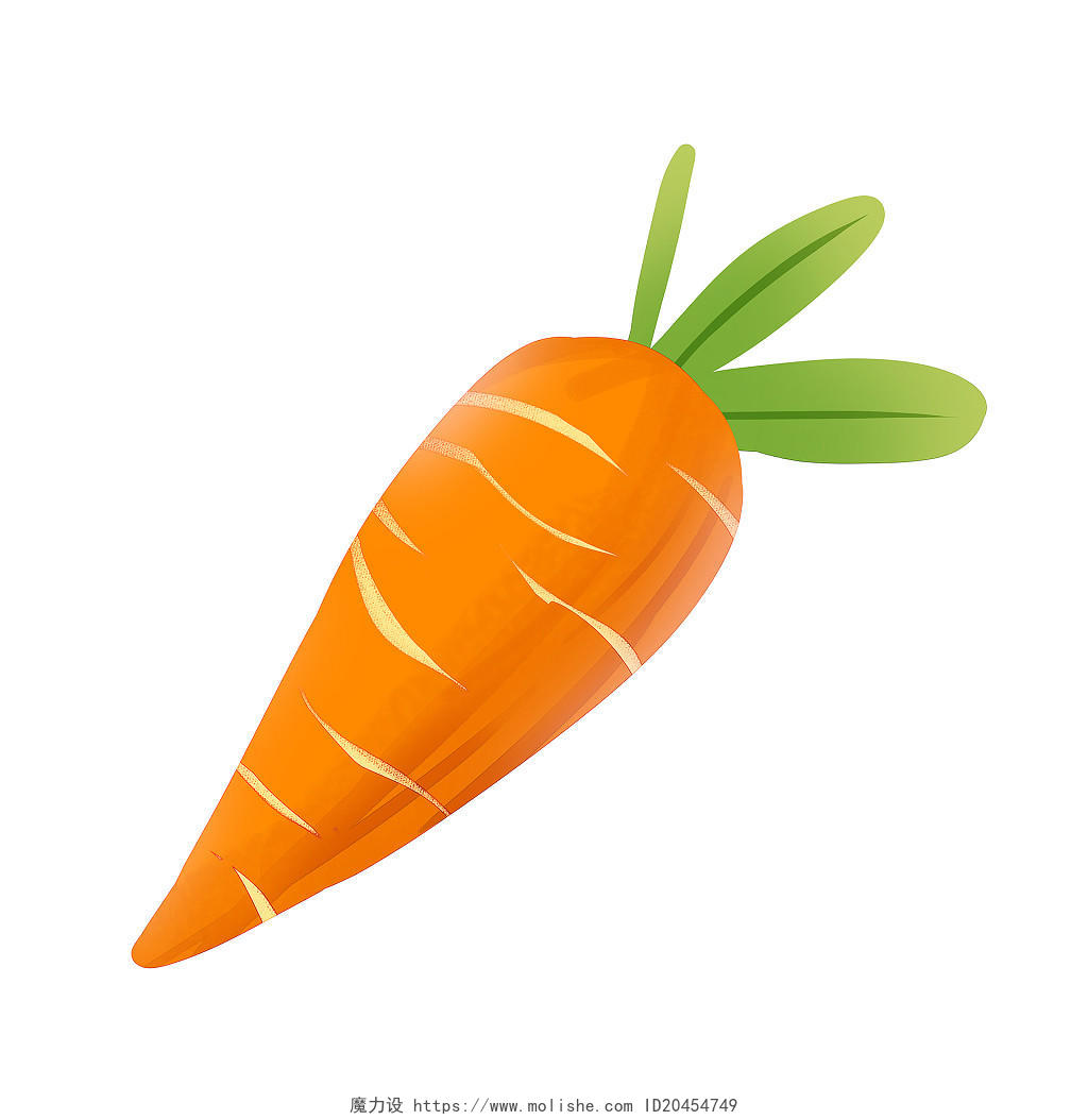 卡通手绘胡萝卜蔬菜素材胡萝卜蔬菜元素